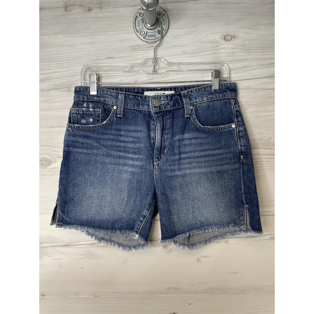 Joe's Jeans Shorts Womens 26 Blue Denim Helsinki Raw Hem Cutoff High Rise Cotton
